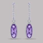 Золоті сережки «Lilac spirit» з аметистом та топазом. Артикул 6730193